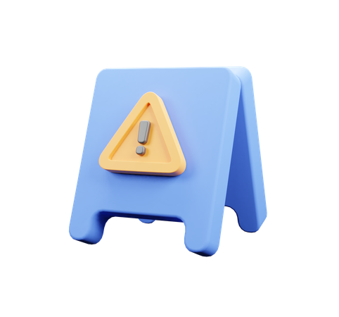 Warning Board  3D Icon