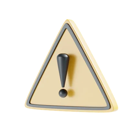 Warning Board 3 D Icon And Illustration 3D Icon