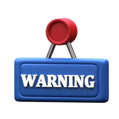 Warning Board  3D Icon