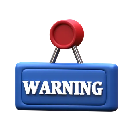 Warning Board  3D Icon