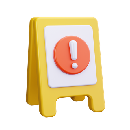 Warning Board  3D Icon