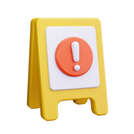 Warning Board  3D Icon