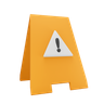 warning board emoji 3d