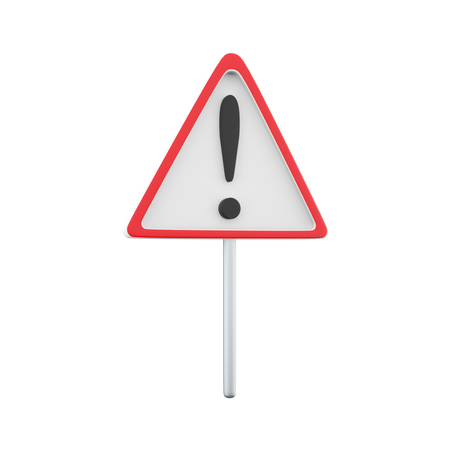 Warning Board 3D Icon