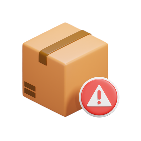 Warning Box  3D Icon