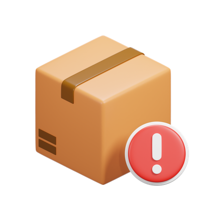 Warning Box  3D Icon