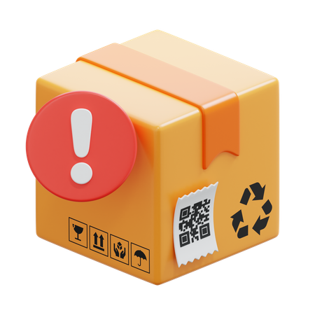 Warning Box  3D Icon