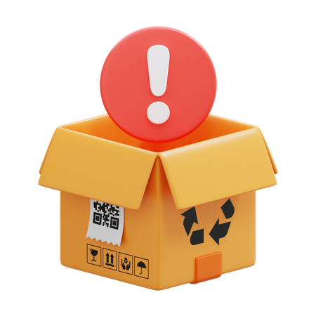 Warning Box  3D Icon