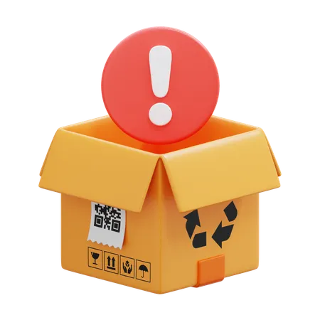 Warning Box  3D Icon