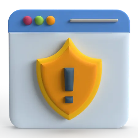 Warning Browser  3D Icon