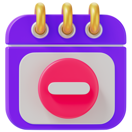 Warning Calendar  3D Icon