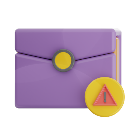Warning Email  3D Icon