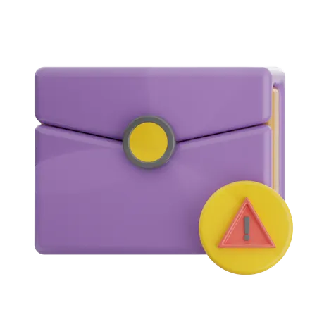 Warning Email  3D Icon