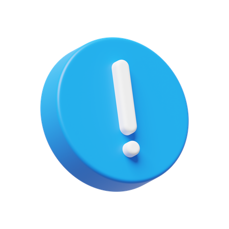 Warning Exclamation Mark  3D Icon