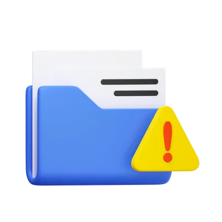 Warning file  3D Icon
