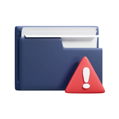 Warning File  3D Icon