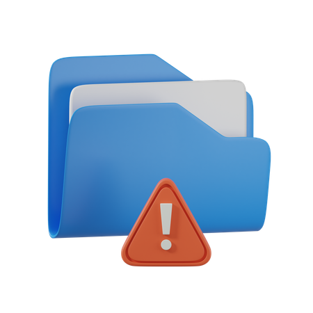 Warning Folder  3D Icon