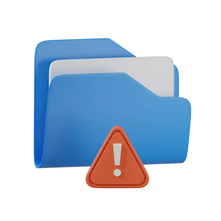 Warning Folder  3D Icon