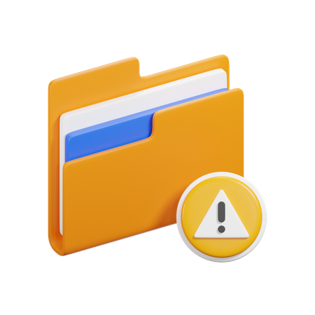 Warning Folder  3D Icon