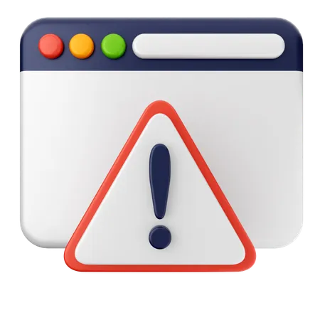 Warning Internet Security  3D Icon