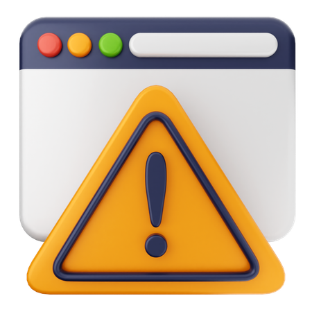 Warning Internet Security  3D Icon