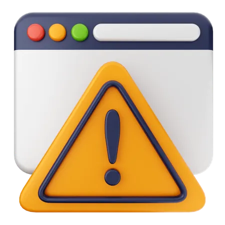 Warning Internet Security  3D Icon