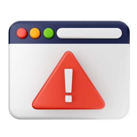 Warning Internet Security  3D Icon