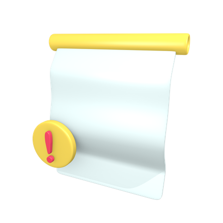 Warning Letter  3D Illustration