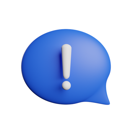 Warning Message  3D Icon
