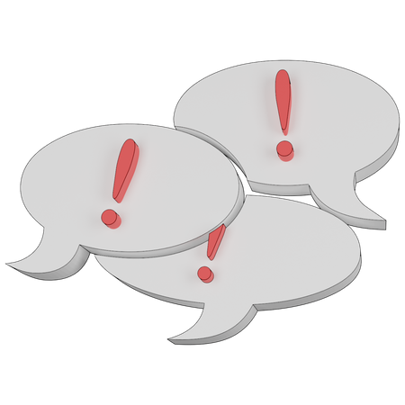 Warning Message  3D Icon