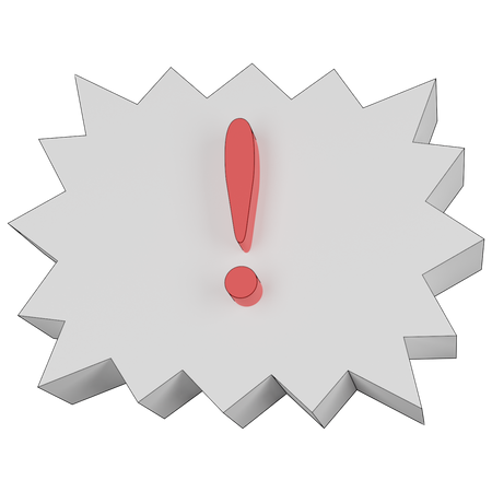Warning Message  3D Icon