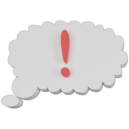 Warning Message  3D Icon