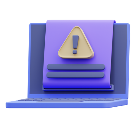 Warning Message  3D Icon