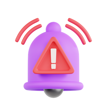 Warning Notification  3D Icon