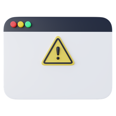 Warning Notification  3D Icon