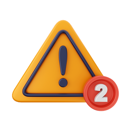 Warning Notification  3D Icon