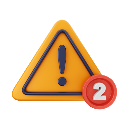 Warning Notification 3D Icon
