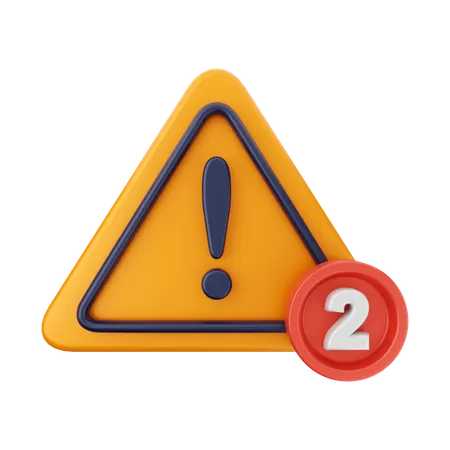 Warning Notification 3D Icon