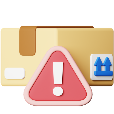 Warning Package  3D Icon