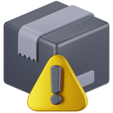 Warning Package  3D Icon