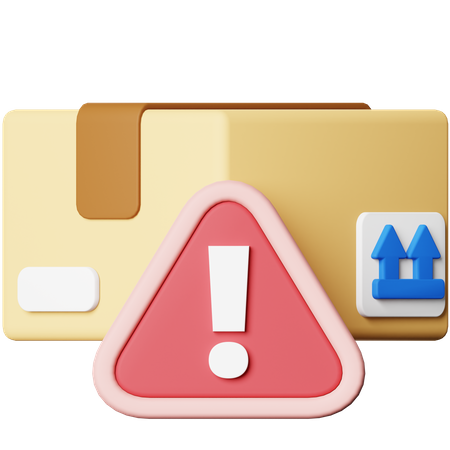 Warning Package 3D Icon