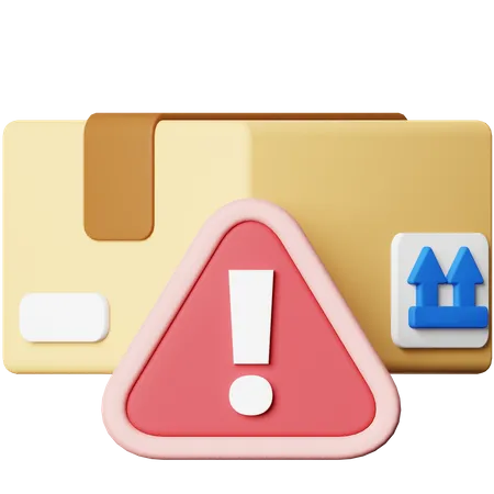Warning Package  3D Icon