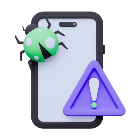 Warning Phone  3D Icon