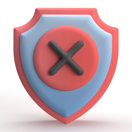 Warning shield  3D Icon