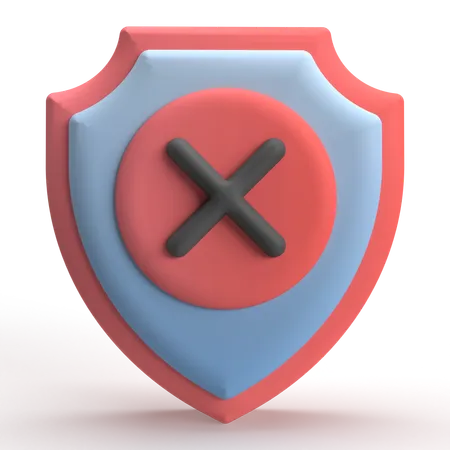 Warning shield  3D Icon