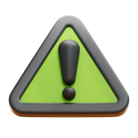 WARNING SIGN  3D Icon