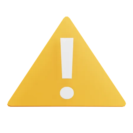 3 D Warning Icon With Transparent Background 3D Icon