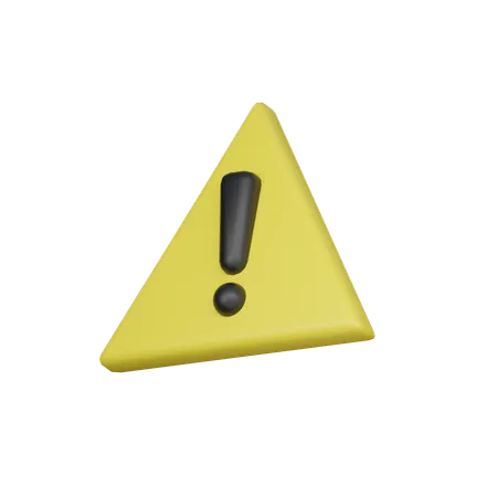Warning Sign 3 D Icon 3D Icon
