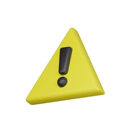 Warning sign  3D Icon