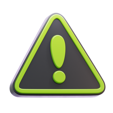 WARNING SIGN  3D Icon